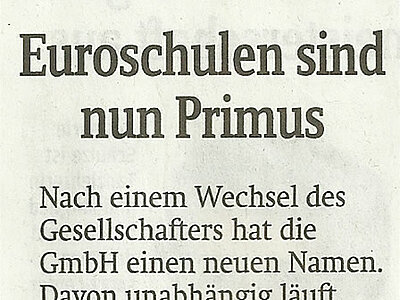Euro-Schulen sind nun Primus-1