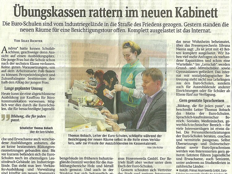 Übungskassen rattern im neuen Kabinett